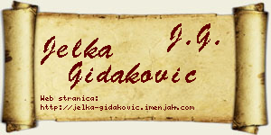 Jelka Gidaković vizit kartica